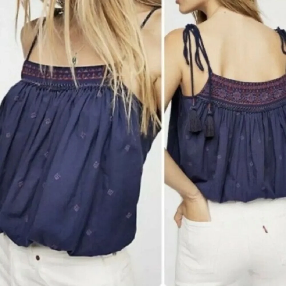 NWOT Free People eternal love embroidered top